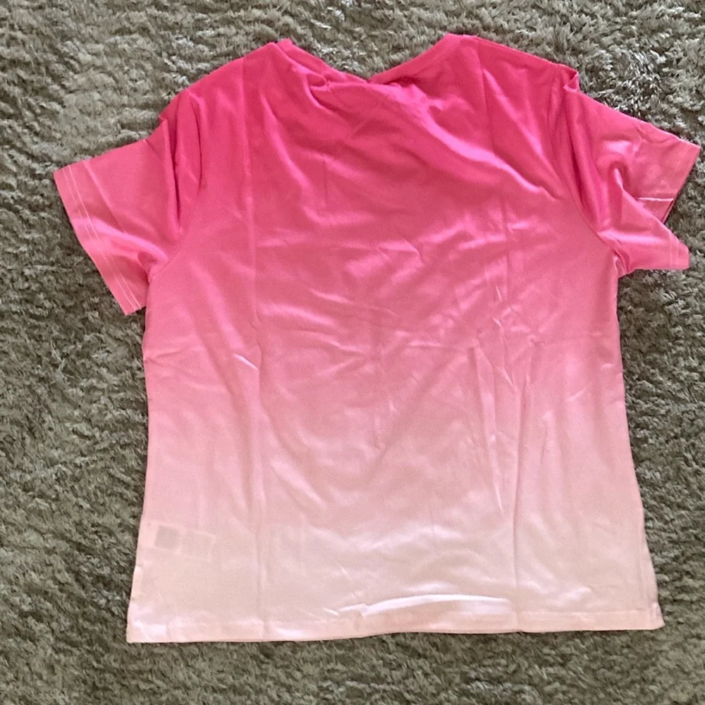 SHEIN NWOT Pink Fade Tee - Picture 3 of 3